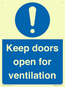 Keep doors open for ventilation